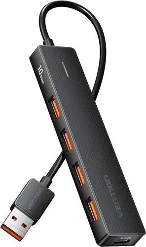Vista 12 de VENTION Hub USB 3.0 para laptop, divisor de puerto USB múltiple, adaptador extensor USB ultrafino, transferencia rápida de datos de 4 puertos