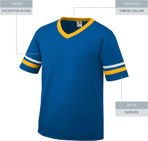 Vista 47 de Augusta Sportswear Jersey de rayas de manga para hombre