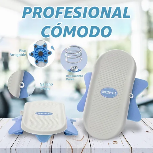 Vista 4 de Tabla giratoria de abdominales, tabla de ejercicios Twister, ejercicio de disco de torsión de cintura, ejercicio de tabla de abdominales Azul