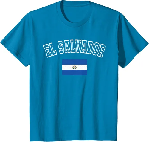 Vista 54 de Camiseta vintage con diseño de la bandera de El Salvador
