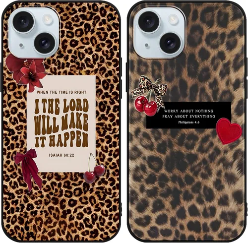 Vista 53 de Paquete de 2 fundas para iPhone 11 de 6.1 pulgadas con frase de fe Estético.