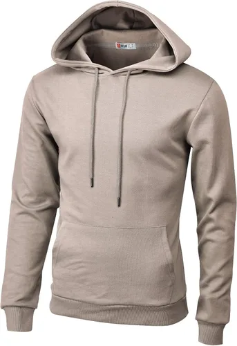 Vista 14 de H2H Sudadera con Capucha Tipo Pullover para Hombre, Ligera, de Manga Larga, con Bolsillo Canguro, Ajuste Ceñido, Básica, Casual, Suéter
