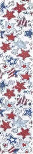 Vista 41 de GLENLCWE Camino de mesa largo con estrellas del 4 de julio, camino de decoración de mesa, rectangular, día de la independencia, vacaciones, cocina