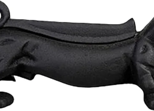 Vista 5 de Esschert Design Rascador de botas Negro Dachshund