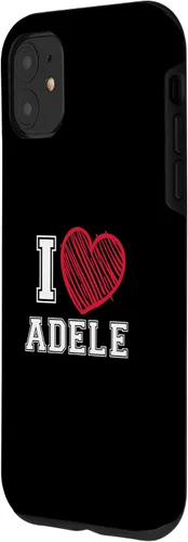 Vista 2 de Funda personalizada para iPhone 11 I Heart Adele First Name I Love Adele