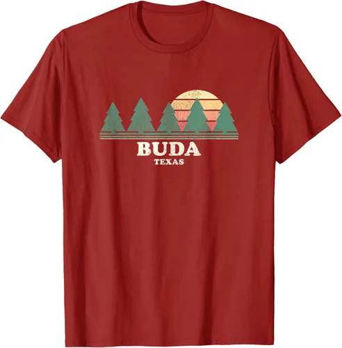 Vista 17 de Buda TX Vintage Throwback Tee Retro 70s Design T-Shirt