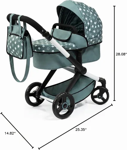 Vista 8 de Bayer Cochecito de muñeca Xeo - Cochecito de muñeca convertible 2 en 1