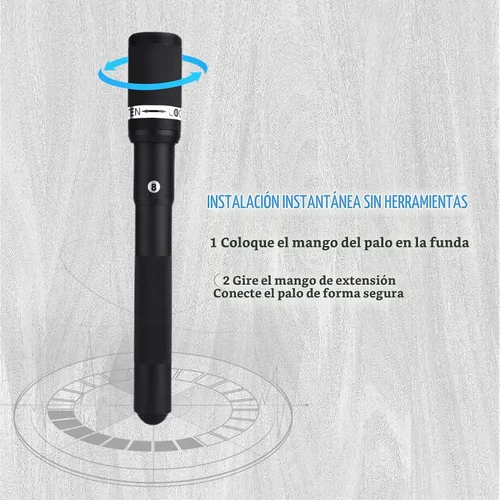 Vista 3 de Extensión de taco de piscina de 12.6 pulgadas con diseño esmerilado, extensión de palos de billar de aleación de aluminio, accesorios para taco