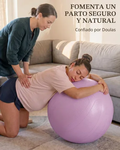 Vista 7 de Trideer Pregnancy Ball for Daily Comfort & Labor, Exercise Guide Included Lavanda