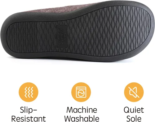 Vista 24 de RockDove Pantuflas tipo zueco con forro de sherpa para hombre
