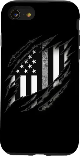 Vista 18 de Correctional Correctional Officers Silver Line - Carcasa para iPhone 16 con la bandera estadounidense