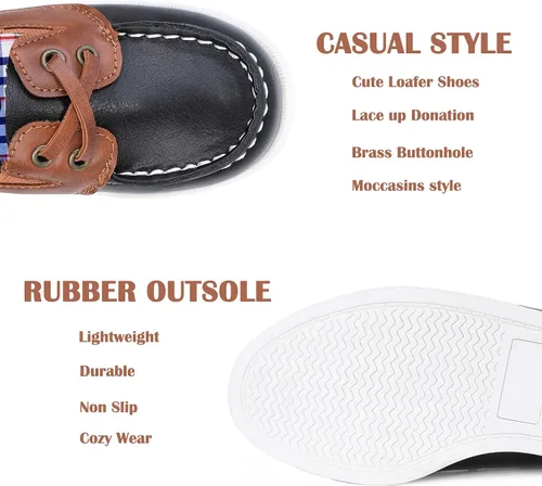 Vista 3 de HOMEHOT Zapatos de vestir para niños, zapatos casuales para la escuela, mocasines para niños (bebéniño pequeñoniño grande)