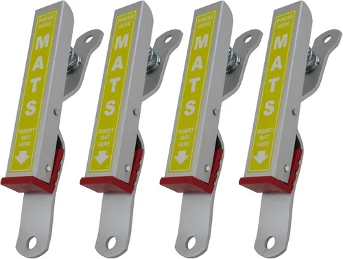 Vista 14 de HI-TECH Abrazaderas para tapete de lavado de auto, soportes para alfombras de piso de alta resistencia para limpieza y secado, aluminio resistente