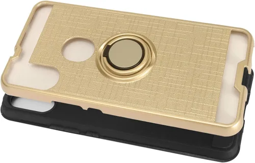 Vista 3 de Para Alcatel 3V (2019) 5032W - Funda híbrida con soporte de anillo - RS2 Gold