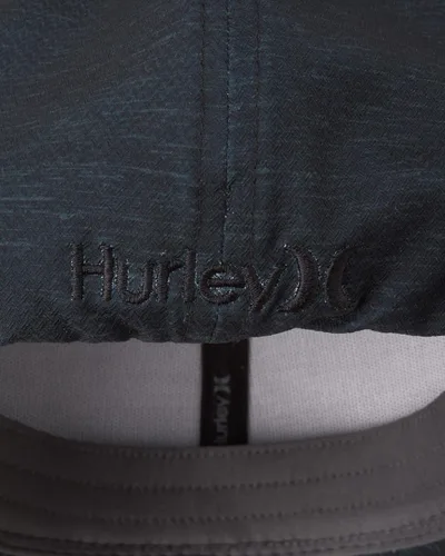 Vista 4 de Hurley Sombrero para hombre - Gorra ajustada elástica de ala curva, talla LXL, negroverde, NegroVerde
