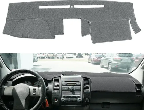 Vista 6 de Yiz Funda para salpicadero de ajuste personalizado para Nissan Frontier Xterra 2002 2003 2004 (Negro) J158