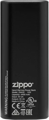 Vista 3 de Zippo Calentador de manos recargable HeatBank 6 plateado Negro