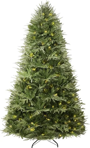 Vista 8 de Naomi Home - Árbol de Navidad realista preiluminado de 7.5 pies Con bisagras