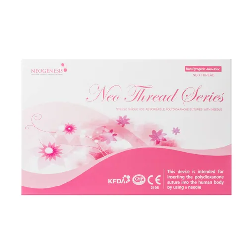Vista 2 de NeoGenesis PDO Twin Multi Hilos para lifting facial y corporal, 20 unidades (27G X 38MM)