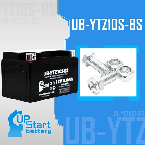 Vista 6 de Reemplazo para Yamaha FZ8 800CC 2011 activado de fábrica, sin mantenimiento, batería de motocicleta - 12V, 8.6Ah, UB-YTZ10S-BS