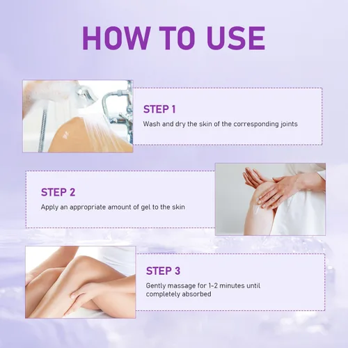 Vista 7 de 2 unidades de gel morado para articulaciones, crema de masaje calmante para alivio morado, actividades articulares en todo el cuerpo, alivia