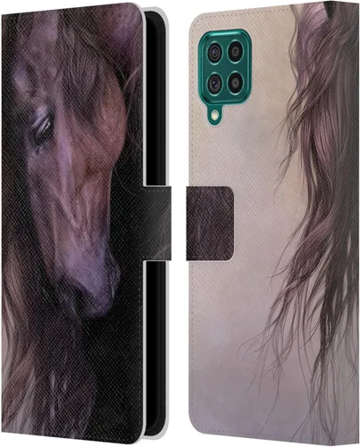 Vista 369 de Head Case Designs Officially Licensed Laurie Prindle A Morgan Christmas Western Stallion Leather Wallet Case Compatible with Samsung Galaxy A07 4G