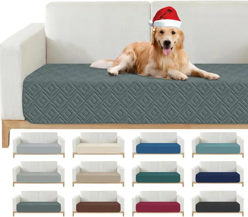 Vista 41 de Manta Impermeable para Sofá para Perros 2026 (30"x53") Cómoda Alfombrilla de Sofá de Dos Plazas para Mascotas con Respaldo Antideslizante, Forro