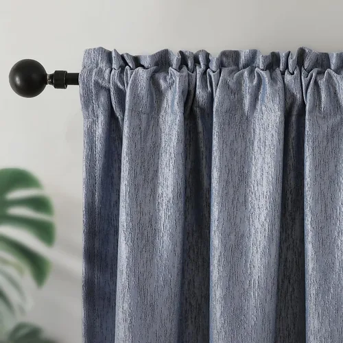 Vista 30 de Joydeco Cortinas opacas de lino para dormitorio, con ojales de 90 pulgadas de largo, cortinas resistentes para sala de estar, cortinas con Verde