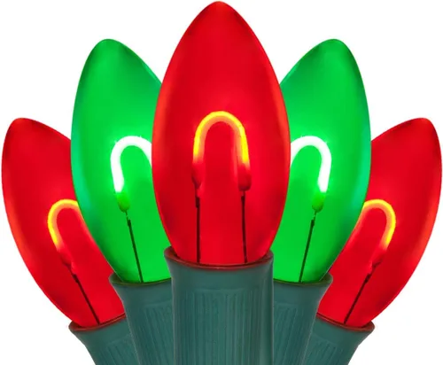 Vista 14 de Wintergreen Lighting - Luces navideñas inastillables FlexFilament LED C9 Azul