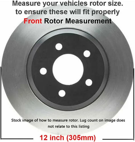Vista 438 de Detroit Axle - Rotores de freno delantero para 04-13 Mazda 3 Rotores de frenos de disco 06-15 Mazda 5 Reemplazo: Rotor regular delantero de 11.81