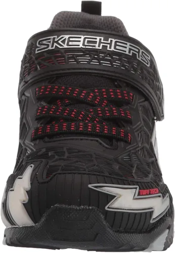Vista 2 de Skechers Unisex-Niño, S Lighs, Niños, Tenis deportivos iluminados, NegroRojo, 13.5 niño