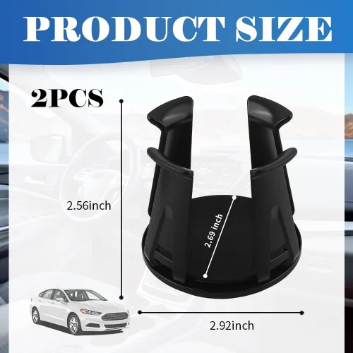 Vista 2 de 2 PCS Inserto de Portavasos para Automóvil, Inserto de Portavasos Portátil Autoadhesivo para Automóvil para Fijar Tazas/Bebidas, Portavasos