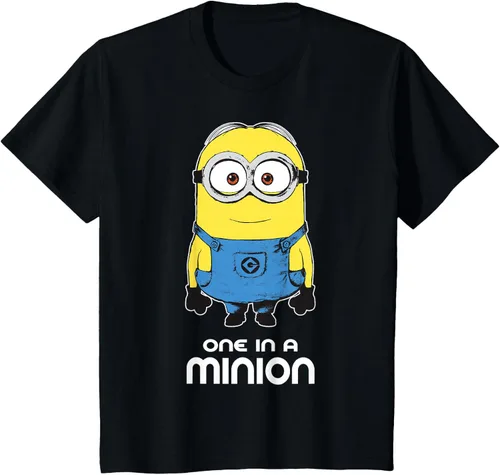 Vista 45 de Despicable Me Camiseta estampada Minions Bob One in A Minion Negro