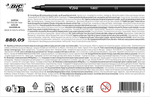 Vista 2 de Bic Bolígrafos para colorear Visa para niños, color negro (caja de 24)