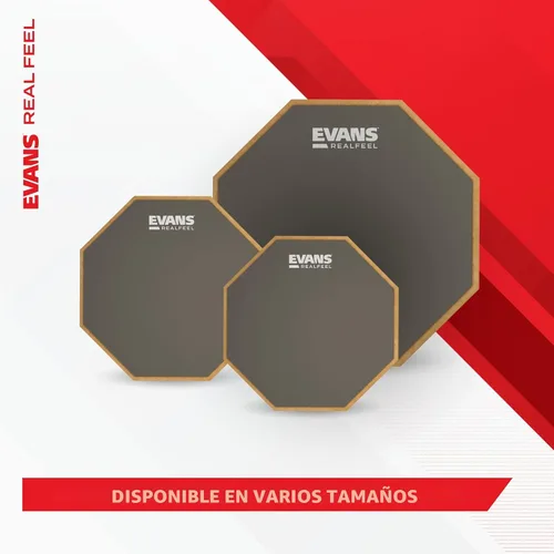 Vista 6 de Evans RealFeel - Almohadilla de práctica de tambor - Almohadilla de tambor - Almohadilla de práctica para baterista - Goma de mascar de goma