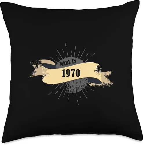 Vista 4 de Made in 1970 Birthday Gift 53 years Retro 53th birthday Throw Pillow