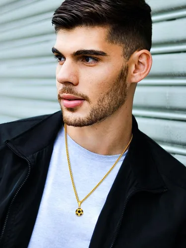 Vista 8 de U7 Cadena de fútbol americanobéisbol para hombre, acero inoxidable, chapado en oro de 18 quilates, collar de zapatos deportivos para correr