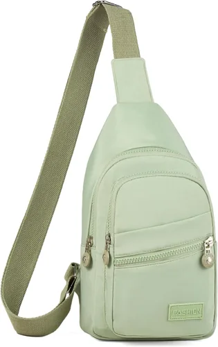 Vista 11 de Banelu Pequeña mochila bandolera bandolera para mujeres y hombres, bolsa de pecho, riñonera cruzada para exteriores, senderismo, viajes, color negro