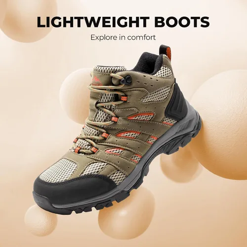 Vista 4 de NORTIV 8 Botas de senderismo impermeables para mujer, botas ligeras para senderismo al aire libre