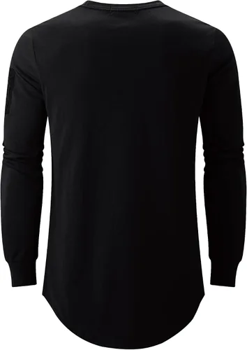 Vista 2 de KLIEGOU Camiseta de algodón hipster con cuello redondo para hombre S-3XL
