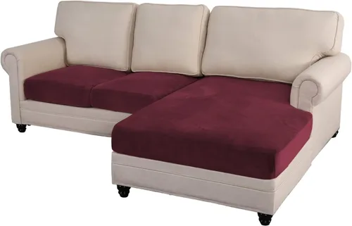 Vista 50 de Funda de sofá seccional de 3 piezas para sofá seccional en forma de L, protector elástico de muebles para sofá seccional izquierdo o derecho
