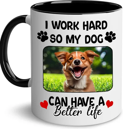 Vista 10 de WHIDOBE Taza personalizada para perro, tazas de café personalizadas de 11 onzas, 15 onzas, regalos de cumpleaños de Navidad para amantes de las 1