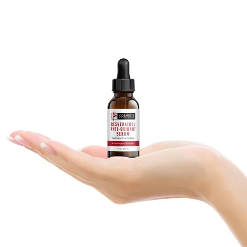 Vista 4 de Suero antioxidante de resveratrol - Combate el envejecimiento con antioxidantes de polifenoles y resveratrol del té - 1 fl oz - Cosmesis