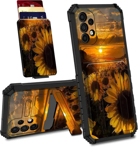 Vista 34 de BVDIKMI Funda para Samsung Galaxy A32 5G con ranura desmontable para tarjetero, soporte híbrido, de doble capa, resistente, a prueba de golpes