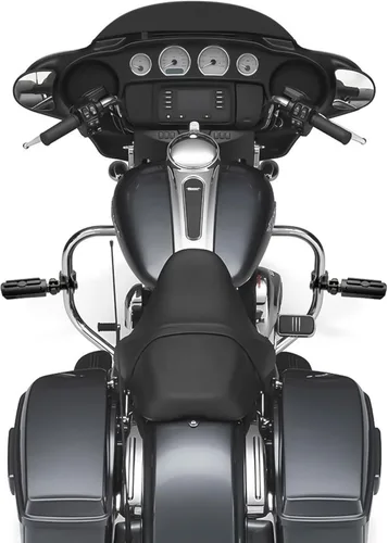 Vista 6 de Estriberas para motocicleta de 1 a 1 1/3 pulgadas con protector de motor, estriberas para Harley Honda, Suzuki, Yamaha (negro)
