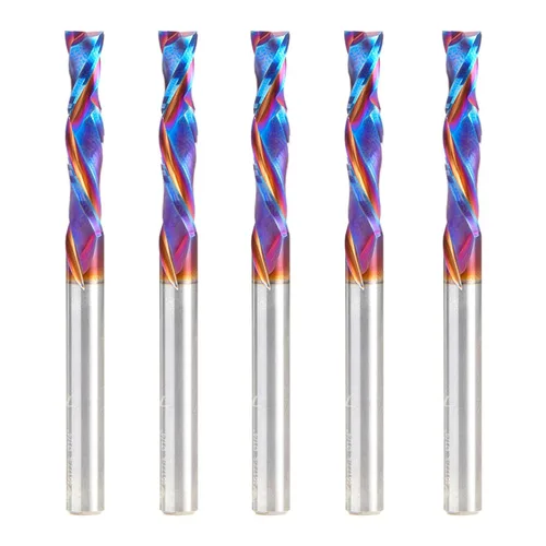 Vista 30 de Amana Tool Spektra Extreme Tool Life Recubierta - Broca de router en espiral de compresión CNC de carburo sólido recubierta, 46182-K, 1/2 D x 1 CH x