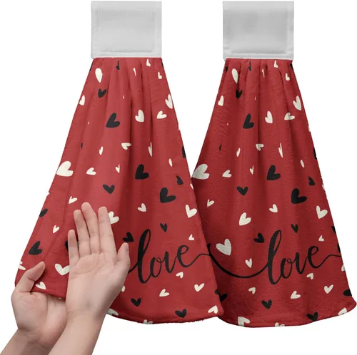 Vista 13 de Honey Bee - Juego de 2 toallas colgantes de cocina de verano con lunares y lazo para colgar, toallas de cocina de granja amarillas, suaves