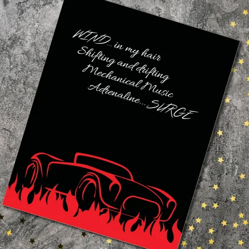 Vista 3 de Impresión artística de la letra de la canción de Barchetta roja - Rock Band Music Memorabilia