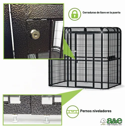 Vista 4 de A&E Cage Co WI8662 - Pajarero para loros, 86 x 62 x 79 pulgadas