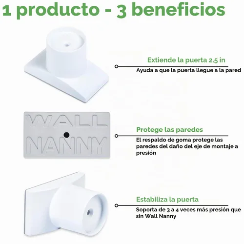 Vista 2 de Wall Nanny Extensor – Kit de extensión de puerta de bebé de 2.5 pulgadas (fabricado en Estados Unidos) extiende las puertas montadas a presión +